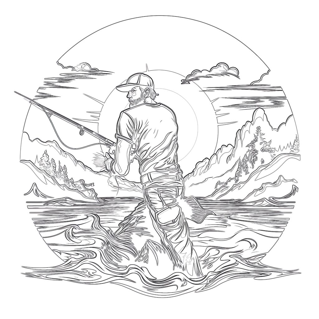 Gone fishing coloring pages coloring pages mimi panda