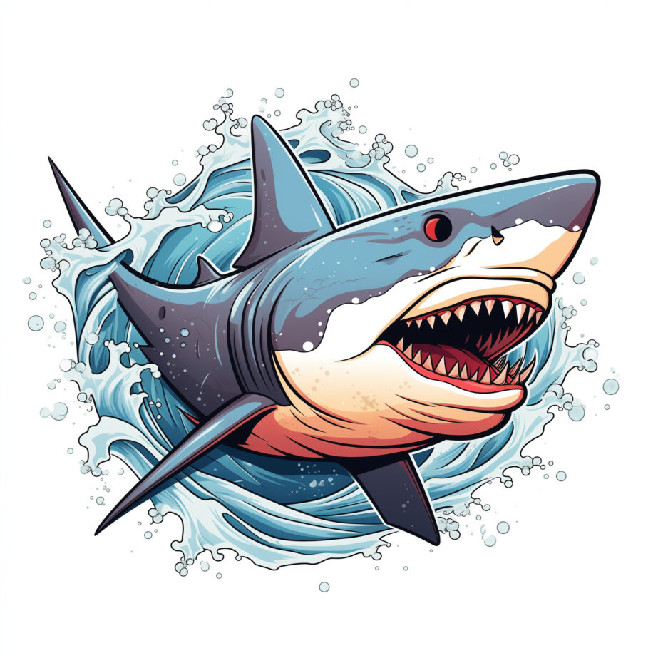 Great White Shark Shark Coloring Pages 2