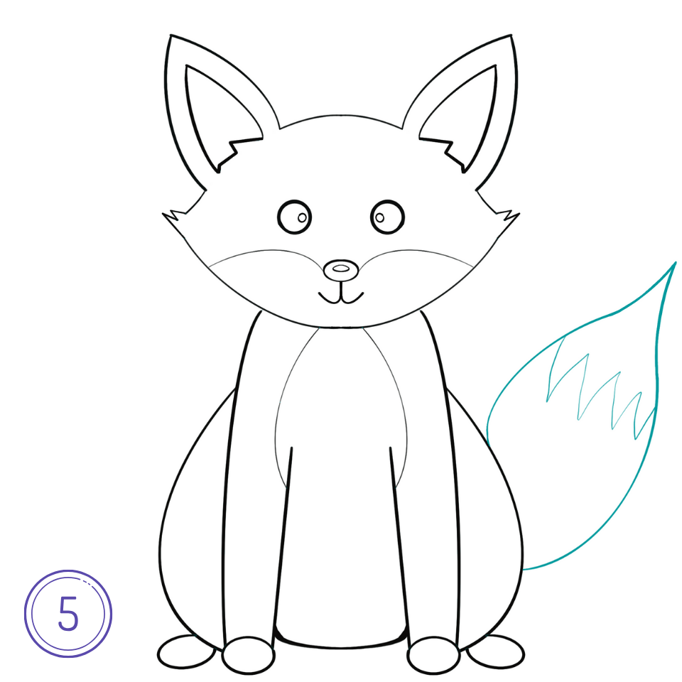 How to Draw a Fox Step 5