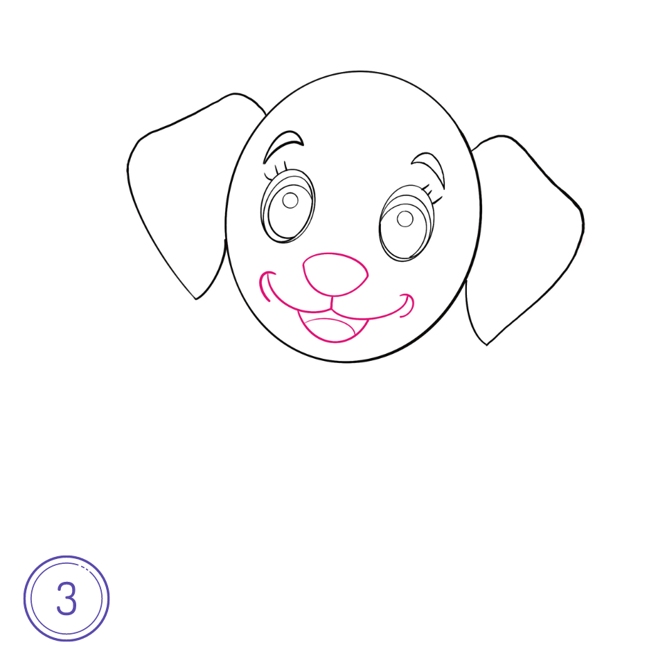 How to Draw a Puppy Step 3