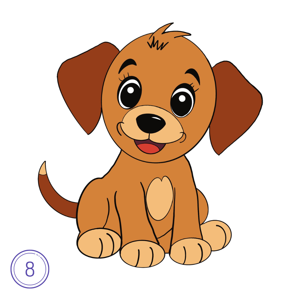 How to Draw a Puppy Step 8