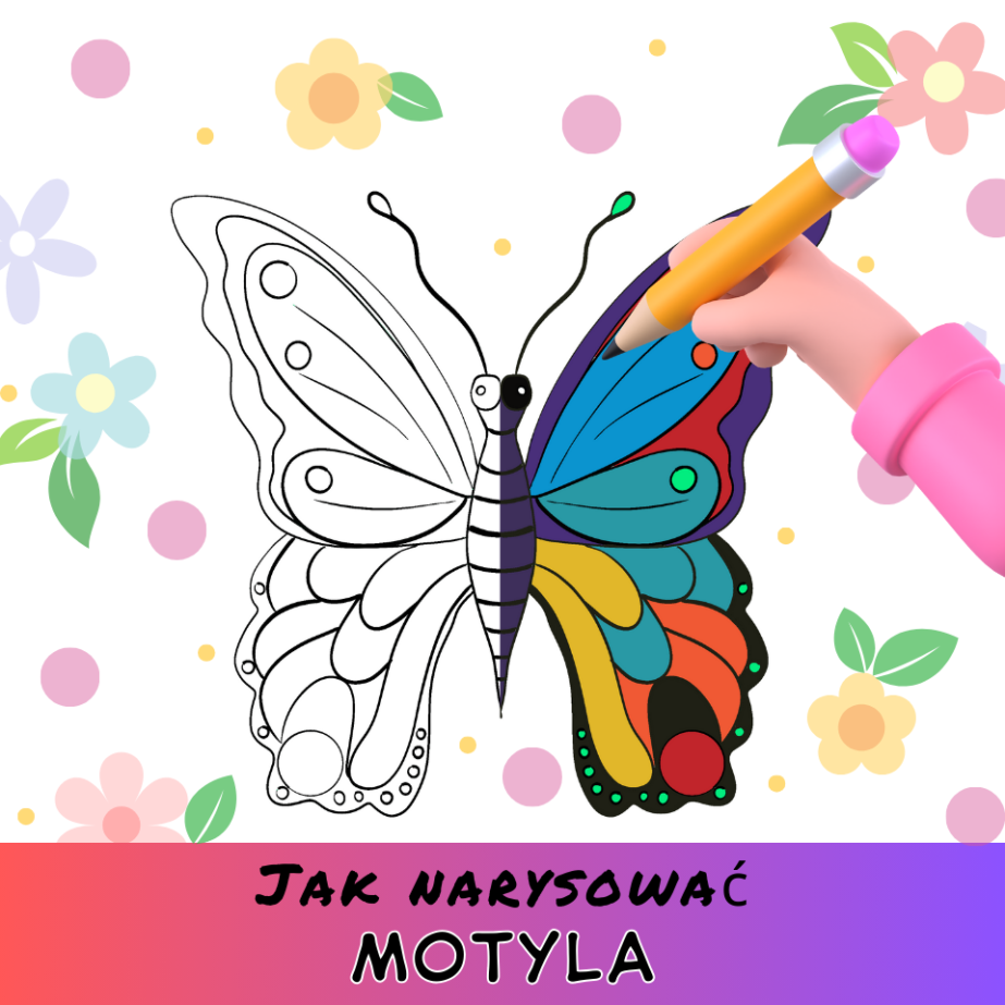 Jak narysować motyla: Krok po kroku | Jak narysować Mimi Pandę