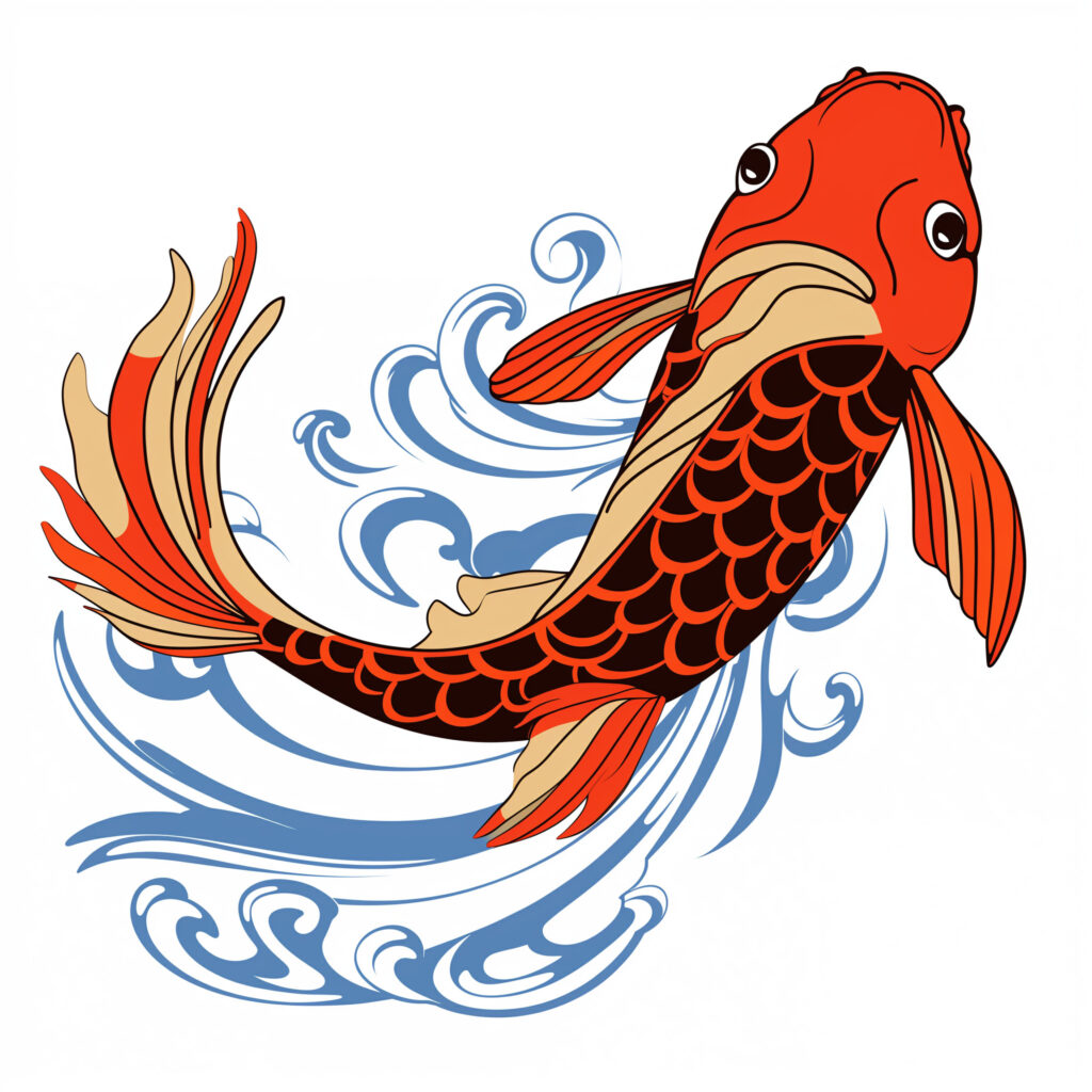 Japanese Koi Fish Coloring Pages | Coloring Pages Mimi Panda