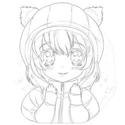 Pages de coloriage d'anime mignon - Page de coloriage imprimable