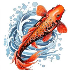 Koi Coloring Page - Origin image