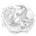 Koi Coloring Pages For Adults