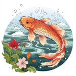 Pages à colorier de poissons Koi pour adultes 2 2