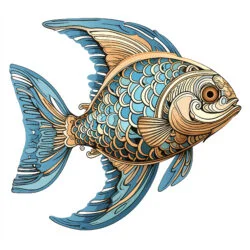 Página para colorear de peces grandes - Imagen de origen