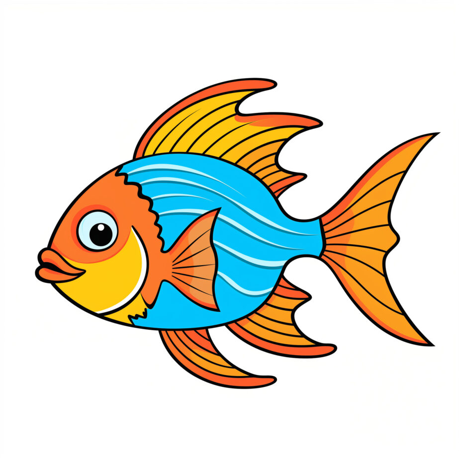 Página para Colorear de Peces del Océano 2