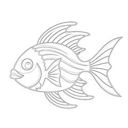 Ocean Fish Coloring Page - Printable Coloring page