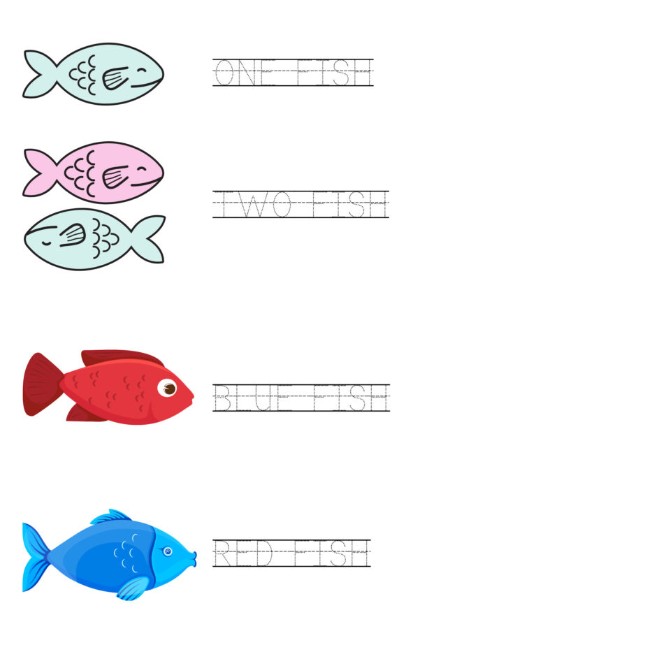 One Fish Two Fish Coloring Pages Printable 2Original image