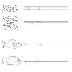 One Fish Two Fish Coloring Pages Printable - Printable Coloring page