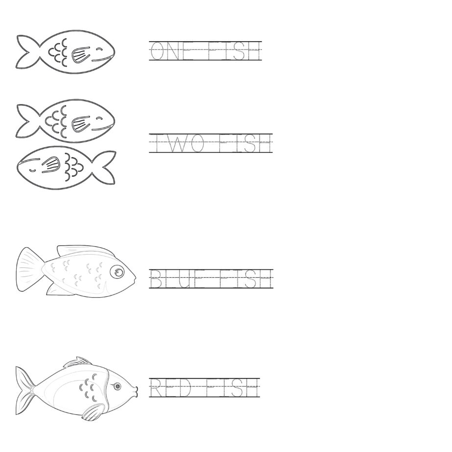 One Fish Two Fish Coloring Pages Printable