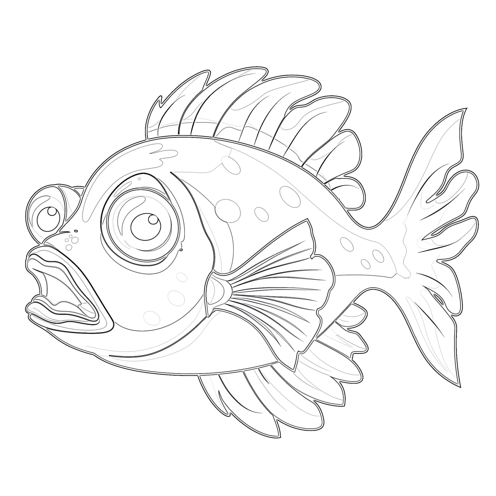 Pout Pout Fish Coloring Page | Coloring Pages Mimi Panda