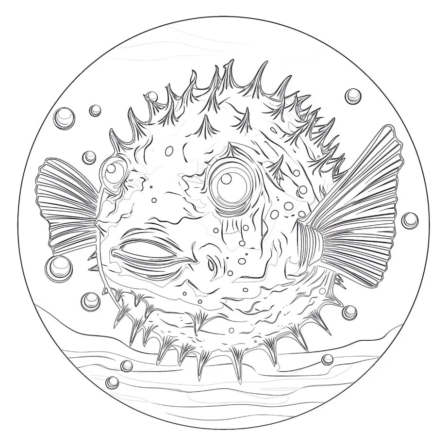 Puffer Fish Coloring Page