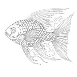 Rainbow Fish Printable Coloring Page - Printable Coloring page