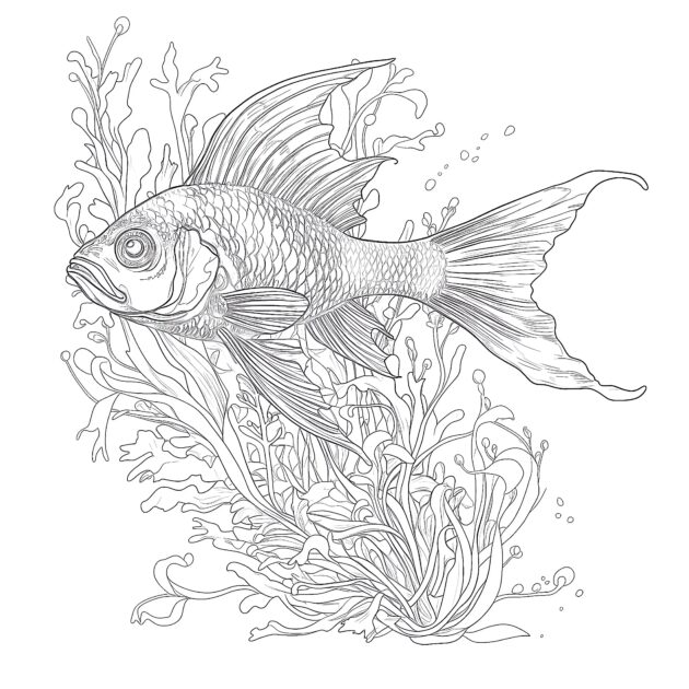 Real Fish Coloring Pages | Coloring Pages Mimi Panda