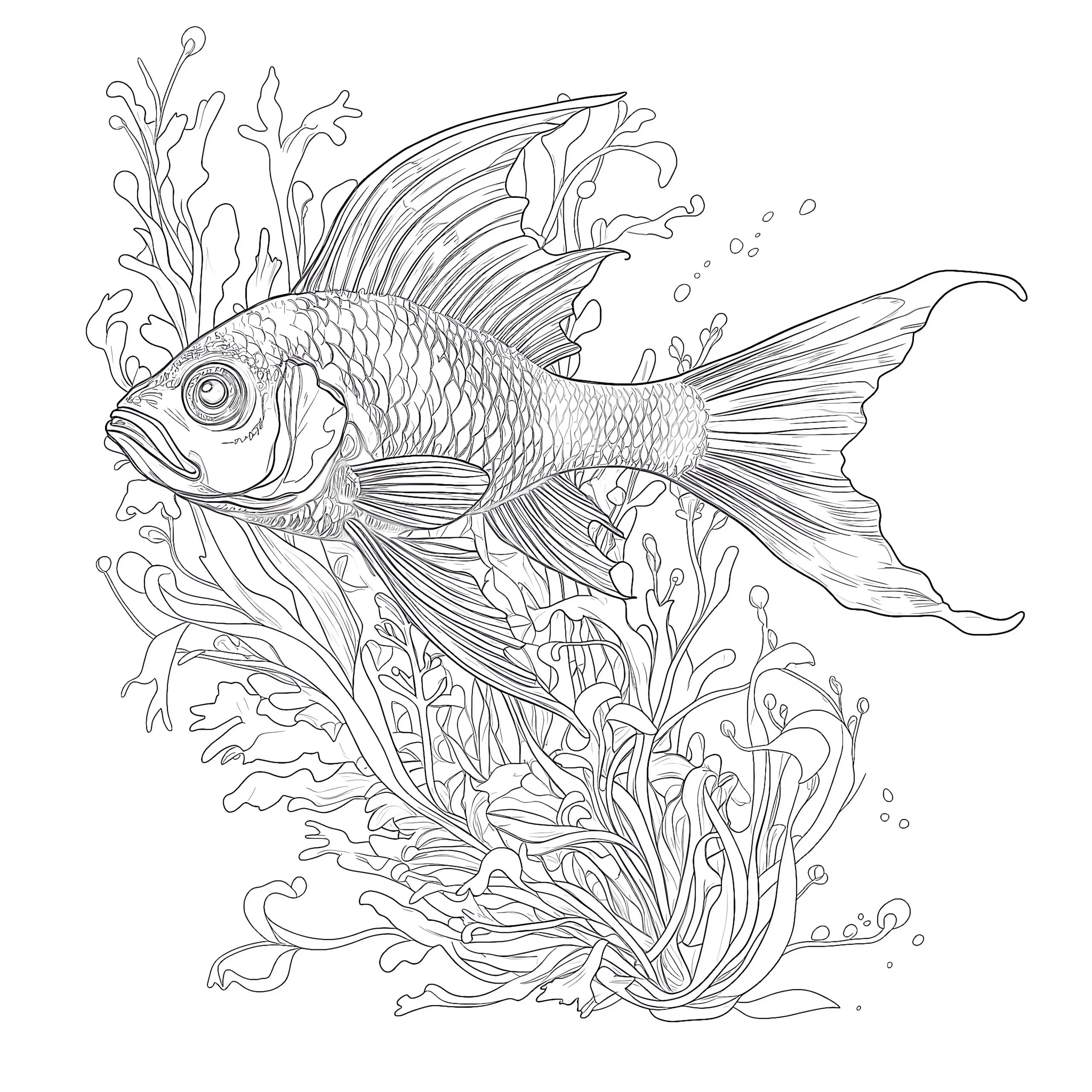 Realistic Tropical Fish Coloring Pages Clipart Panda