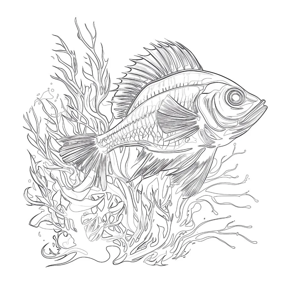 Realistic Fish Coloring Pages For Adults
