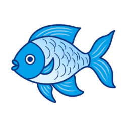 Simple Fish Coloring Pages - Origin image
