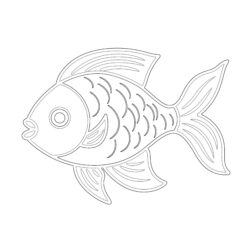 Simple Fish Coloring Pages - Printable Coloring page