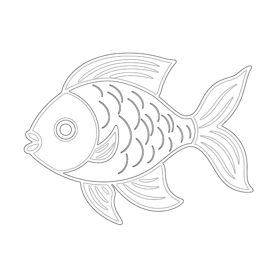 Simple Fish Coloring Pages