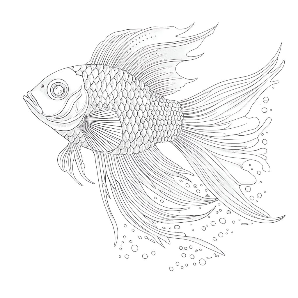 The Rainbow Fish Coloring Page | Coloring Pages Mimi Panda