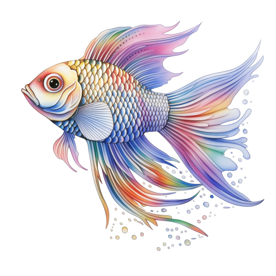 The Rainbow Fish Coloring Page 2Original image