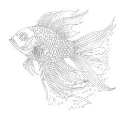 The Rainbow Fish Coloring Page - Printable Coloring page