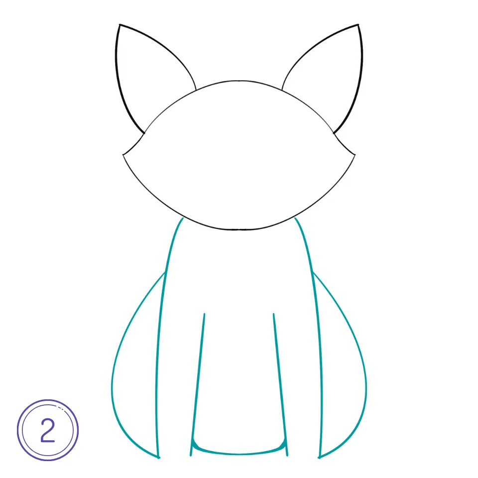 Wie Man Einen Fuchs Malt Schritt 2