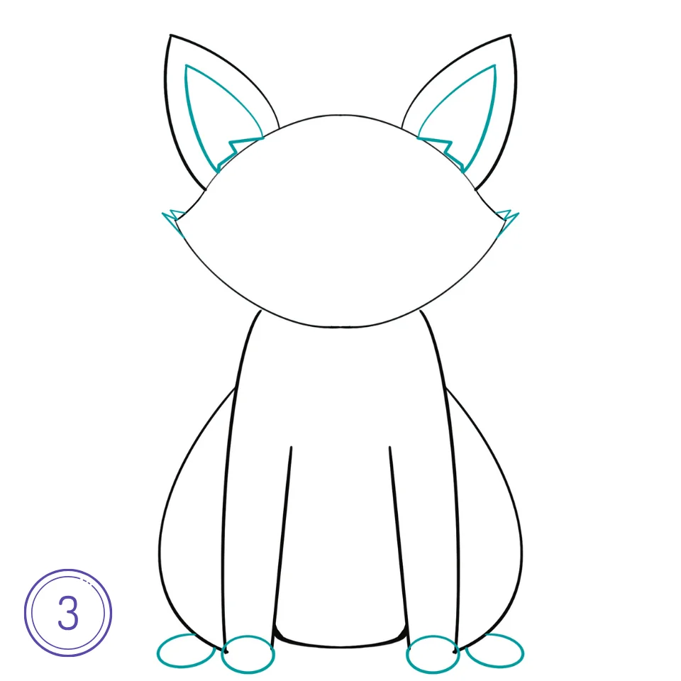 Wie Man Einen Fuchs Malt Schritt 3