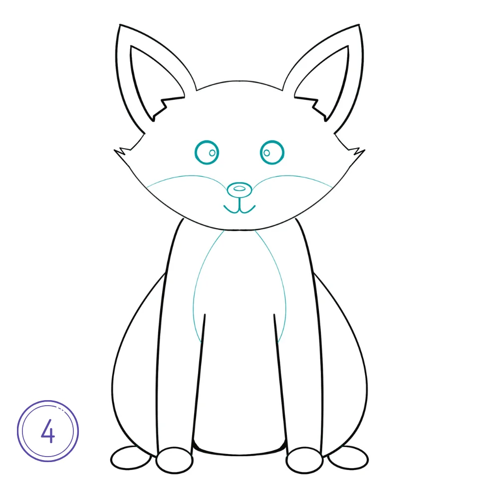 Wie Man Einen Fuchs Malt Schritt 4