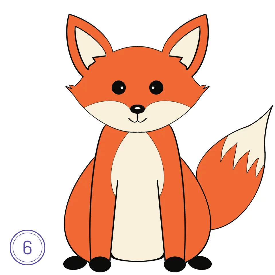 Wie Man Einen Fuchs Malt Schritt 6