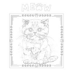 Best Cat Coloring Page - Printable Coloring page