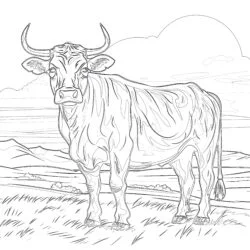 Cattle Coloring Pages - Printable Coloring page