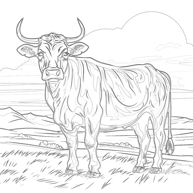 Online Coloring Cattle Coloring Pages Coloring Pages Mimi Panda