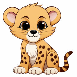 Cheetah Color Sheet Coloring Page - Origin image