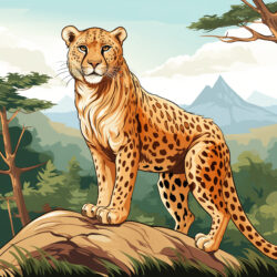 Cheetah Coloring Page - Origin image