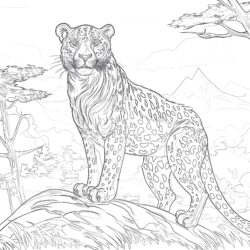 Cheetah Coloring Page - Printable Coloring page