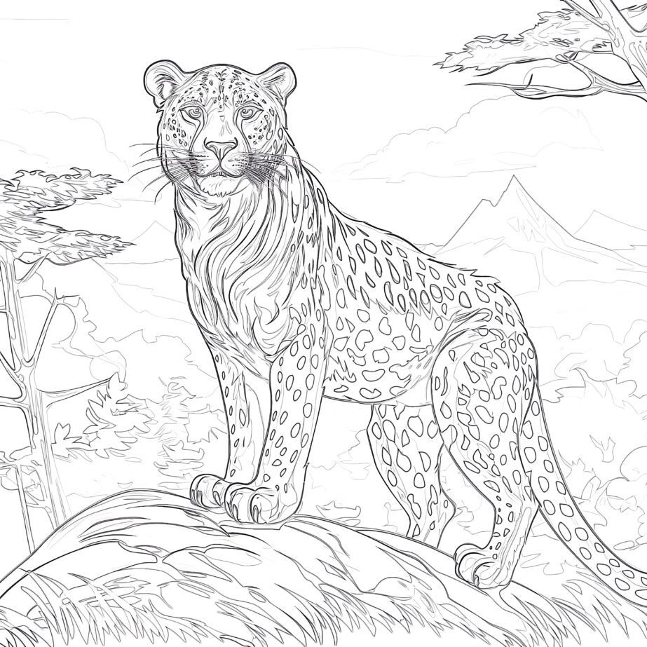 Cheetah Coloring