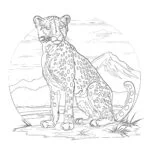 Page de Coloriage Imprimable Sur Le Guépard