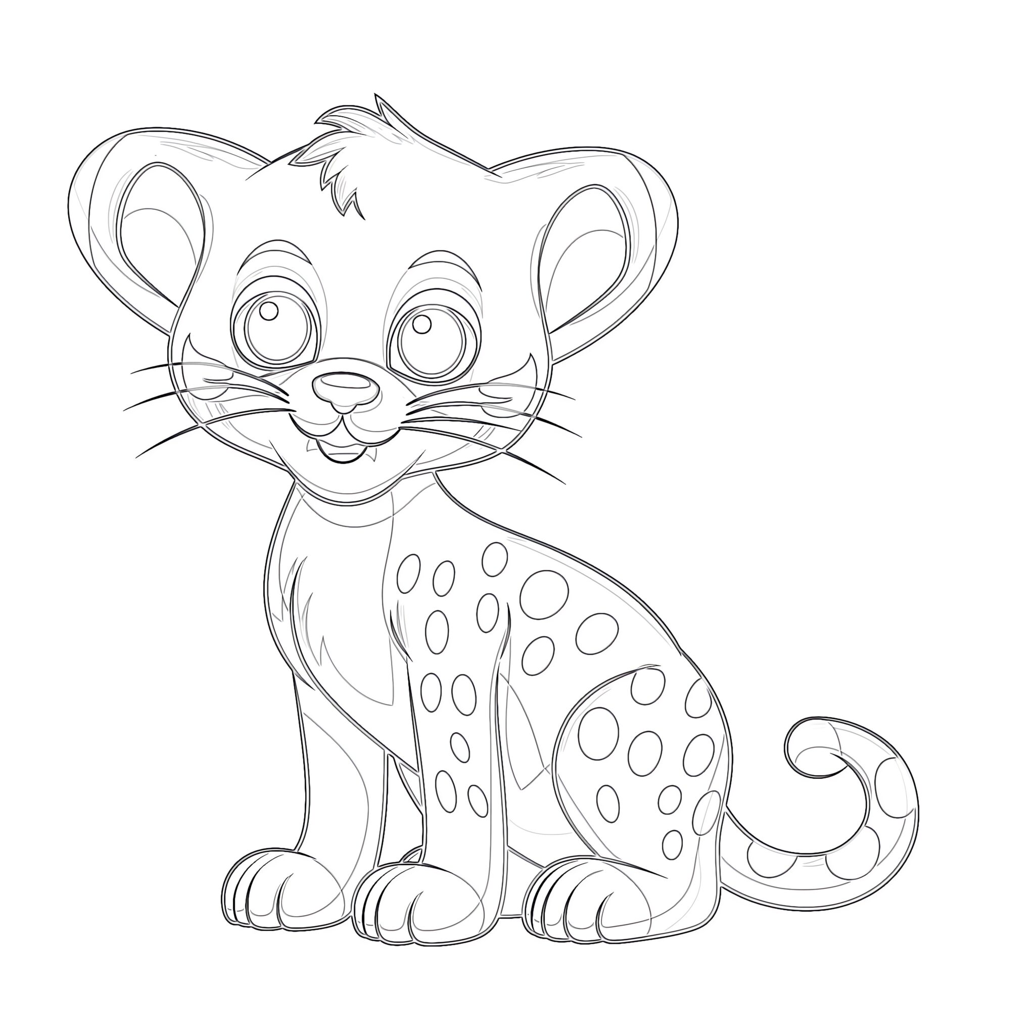 Cheetah Coloring Pages To Print | Coloring Pages Mimi Panda