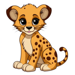 Cheetah Coloring Picture Coloring Page - Origin image