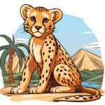 Gepard Ausmalbild Ausmalen Seite 2