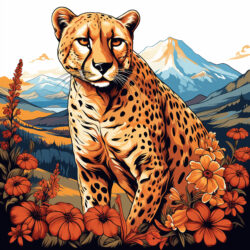 Cheetah Colouring Coloring Page - Origin image