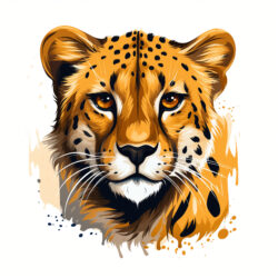 Gepard Färbung Seiten zu Drucken Ausmalbild Seite - Ursprüngliches Bild