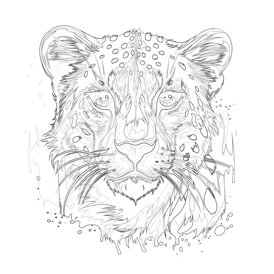 Cheetah Colouring Pages To Print