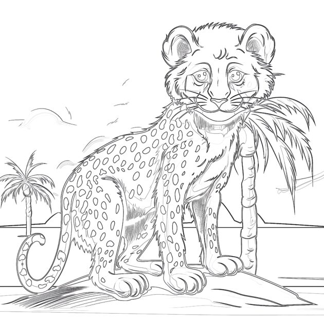 Online Coloring Cheetah Colouring Sheet Coloring Page Coloring