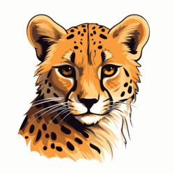 Gepard-Gesicht Ausmalen Seite - Ursprüngliches Bild