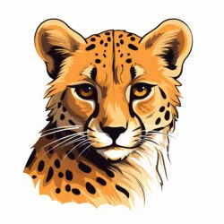 Cheetah Face Coloring Page - Origin image